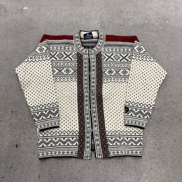 Skjaeveland Wool Cardigan Sweater Nordic Fair Isle - Picture 1 of 6